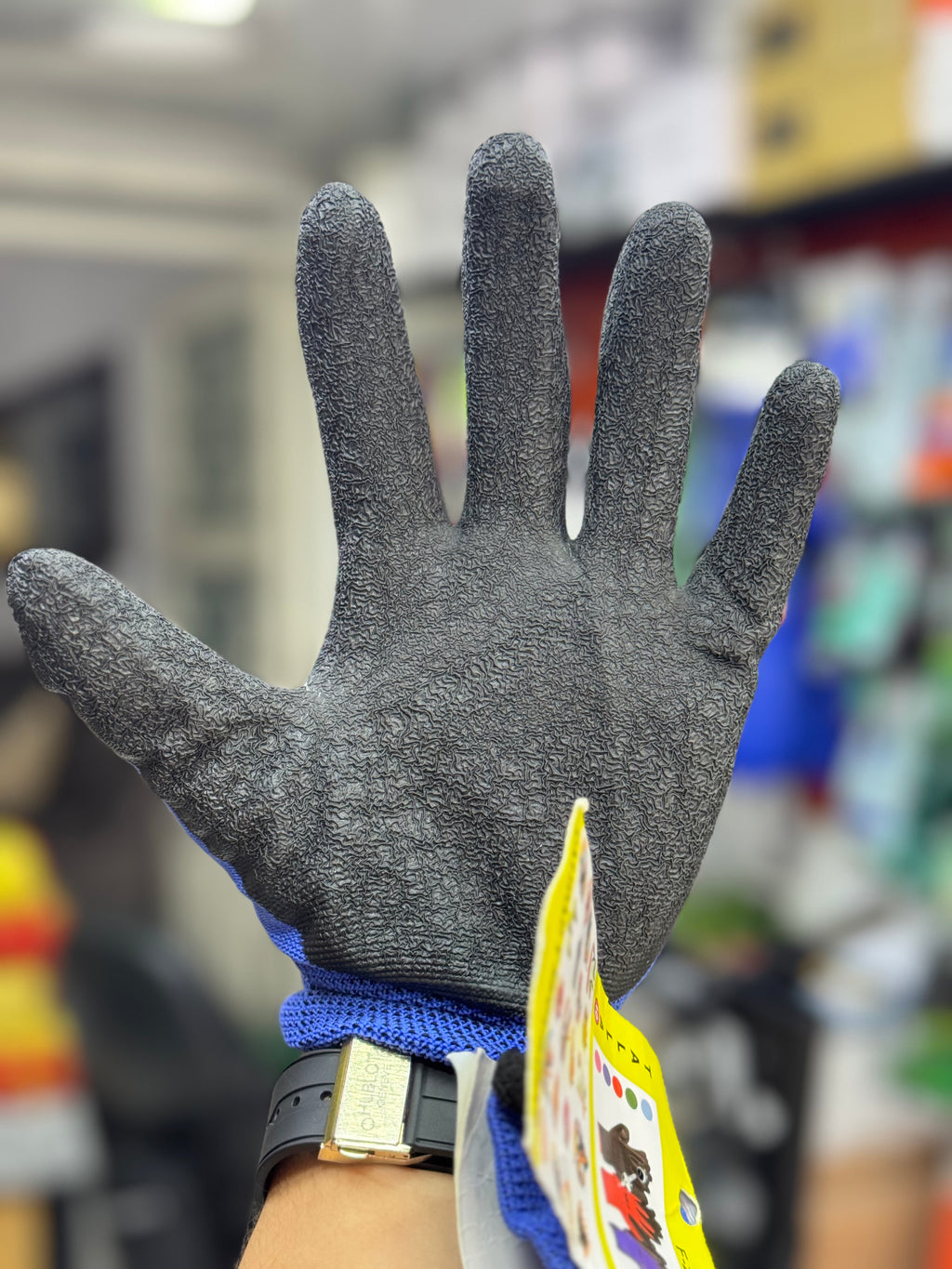 Guante corrugado palma en Nitrilo