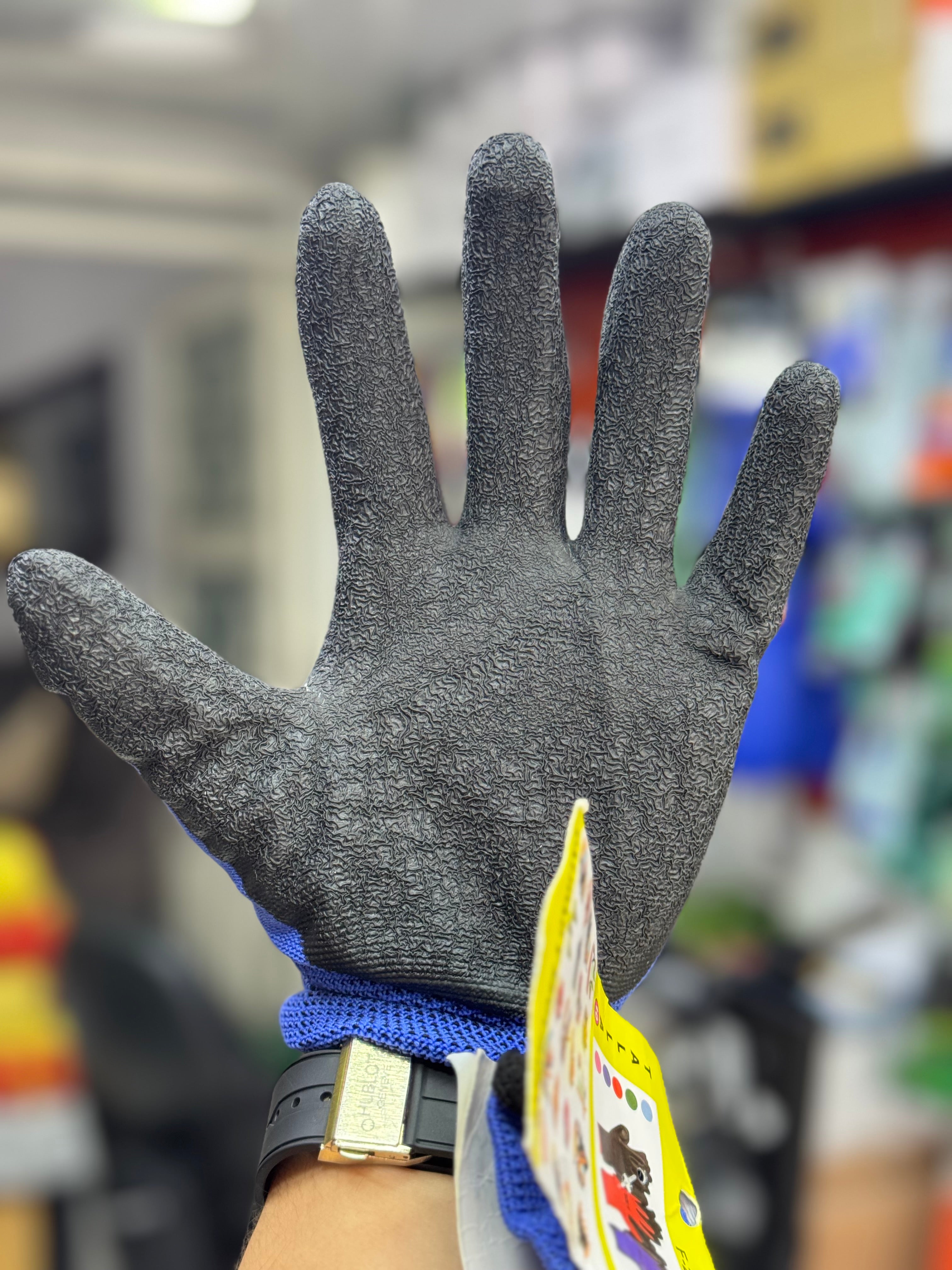 Guante corrugado palma en Nitrilo